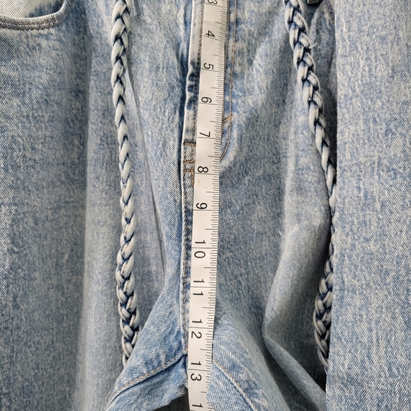 Kensie Jeans For Women's The Carla Hi-Rese Wide Leg Light Blu Braided Belt Sz 12 - Picture 7 of 16